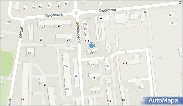 Wyszków, Sowińskiego Józefa, gen., 25, mapa Wyszków