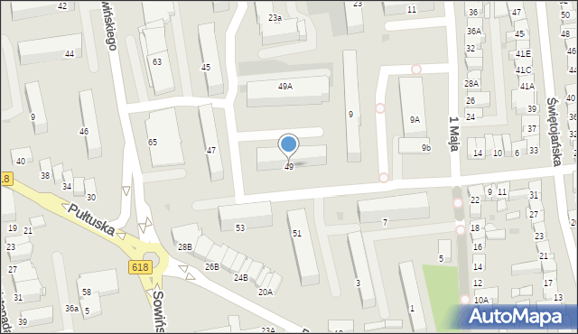 Wyszków, Sowińskiego Józefa, gen., 49, mapa Wyszków