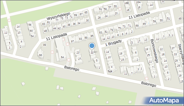 Ząbki, Sosnkowskiego Kazimierza, gen., 11, mapa Ząbki