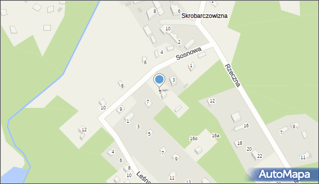 Zaborze, Sosnowa, 5, mapa Zaborze