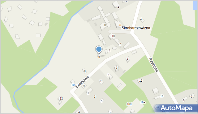 Zaborze, Sosnowa, 6, mapa Zaborze