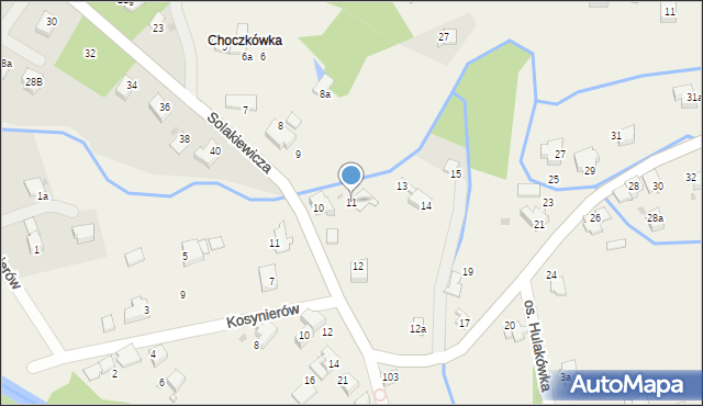 Zagórnik, Solakiewicza Leszka, ks., 11, mapa Zagórnik