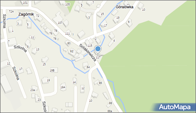 Zagórnik, Solakiewicza Leszka, ks., 117, mapa Zagórnik