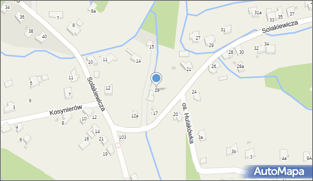 Zagórnik, Solakiewicza Leszka, ks., 19, mapa Zagórnik