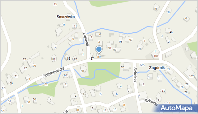 Zagórnik, Solakiewicza Leszka, ks., 89, mapa Zagórnik