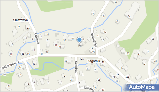 Zagórnik, Solakiewicza Leszka, ks., 99, mapa Zagórnik