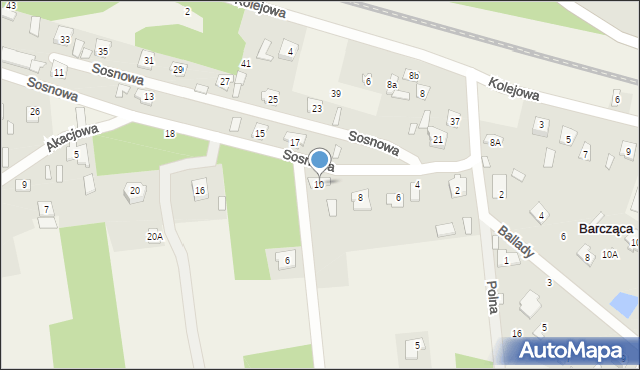 Zakole-Wiktorowo, Sosnowa, 10, mapa Zakole-Wiktorowo
