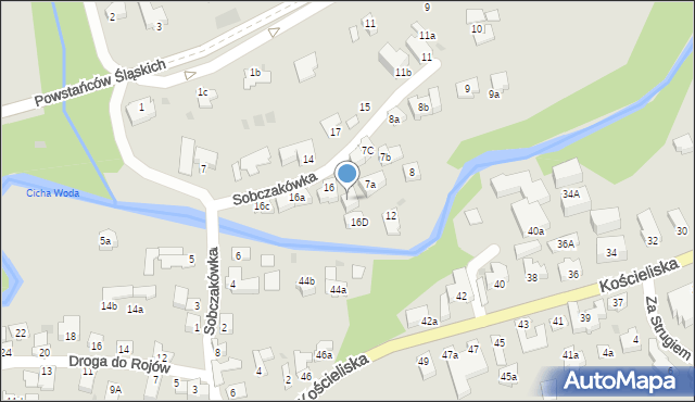 Zakopane, Sobczakówka, 16e, mapa Zakopanego