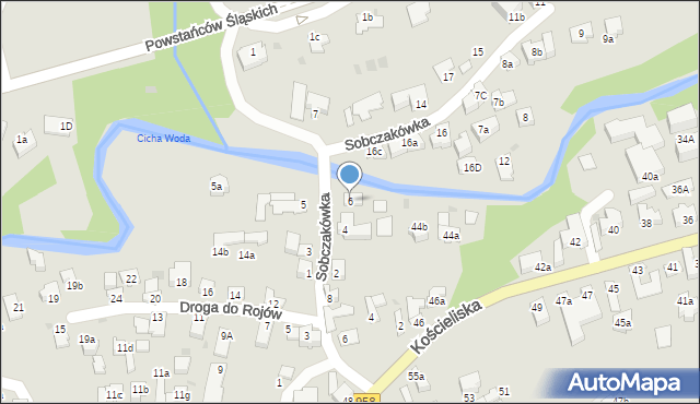 Zakopane, Sobczakówka, 6, mapa Zakopanego