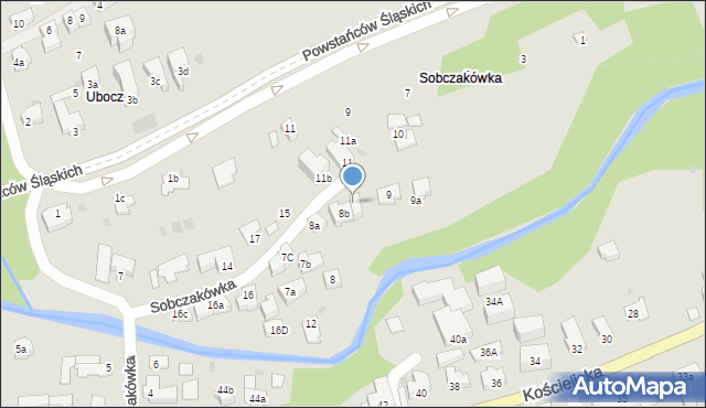 Zakopane, Sobczakówka, 8d, mapa Zakopanego