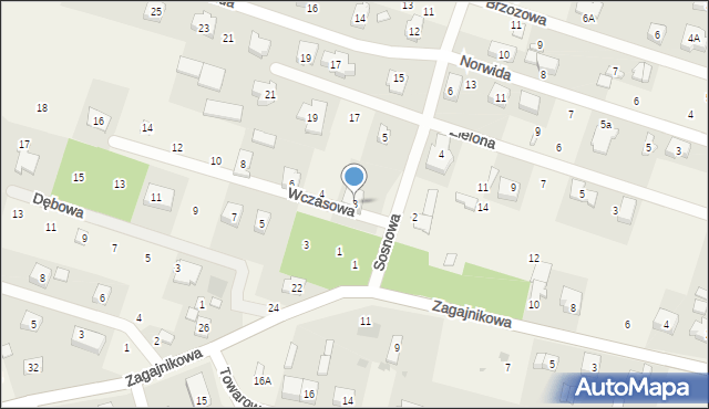 Żakowice, Sosnowa, 3, mapa Żakowice