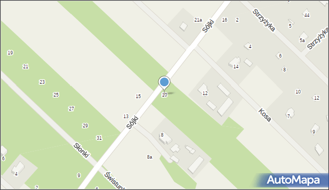 Zaręby, Sójki, 10, mapa Zaręby