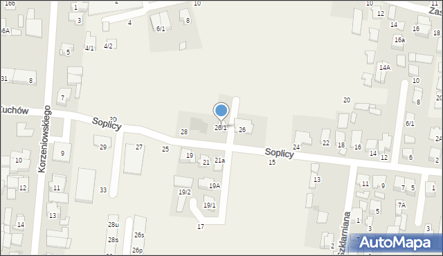 Zaścianki, Soplicy Jacka, 26/1, mapa Zaścianki