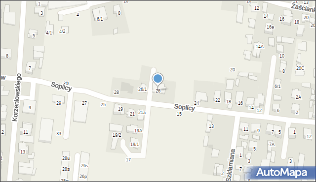Zaścianki, Soplicy Jacka, 26, mapa Zaścianki