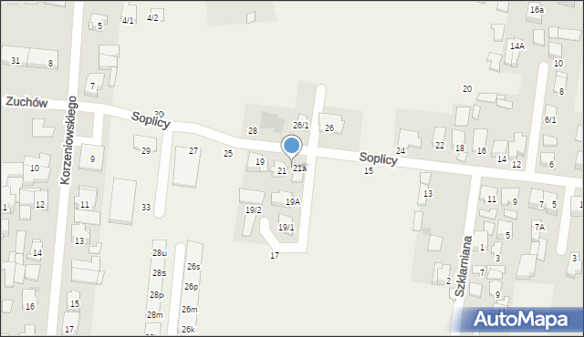 Zaścianki, Soplicy Jacka, 21b, mapa Zaścianki