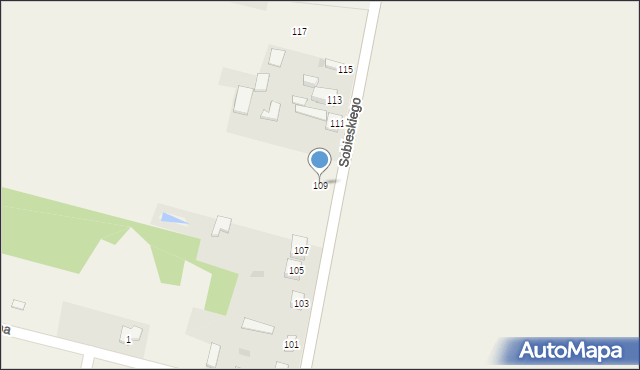 Zawada, Sobieskiego, 109, mapa Zawada