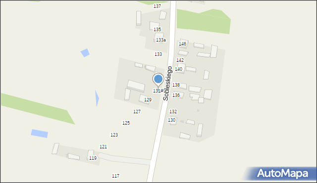 Zawada, Sobieskiego, 131A, mapa Zawada