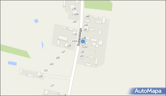 Zawada, Sobieskiego, 134, mapa Zawada