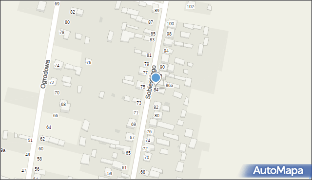 Zawada, Sobieskiego, 84, mapa Zawada
