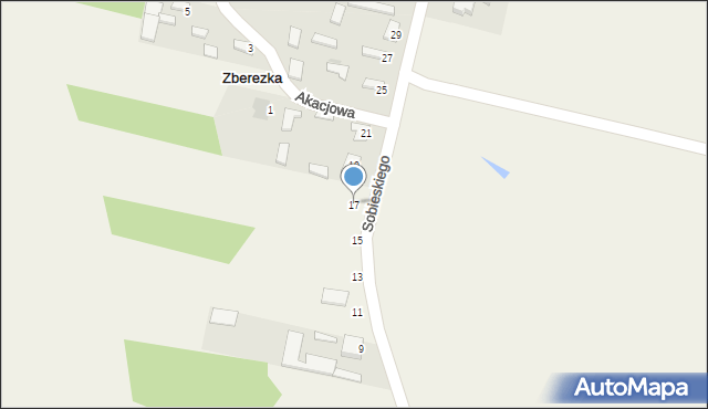 Zberezka, Sobieskiego, 17, mapa Zberezka