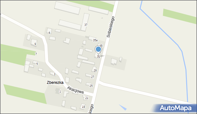 Zberezka, Sobieskiego, 31, mapa Zberezka