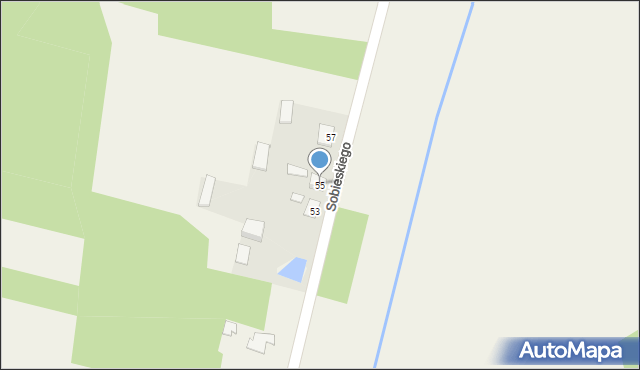 Zberezka, Sobieskiego, 55, mapa Zberezka