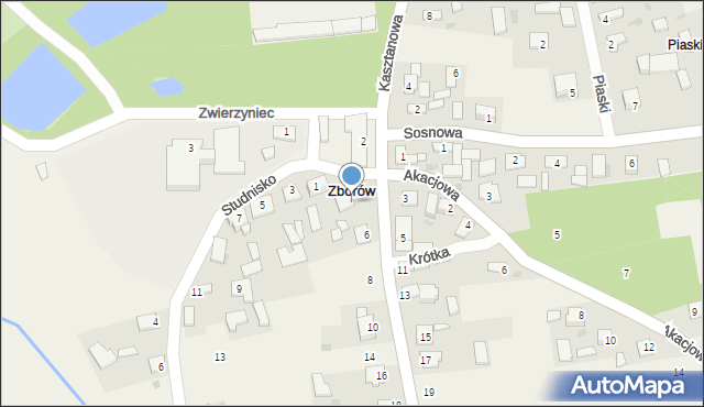 Zborów, Solecka, 4b, mapa Zborów