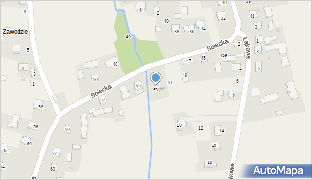Zborów, Solecka, 53, mapa Zborów