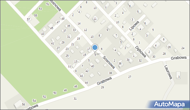 Zbychowo, Sosnowa, 3, mapa Zbychowo