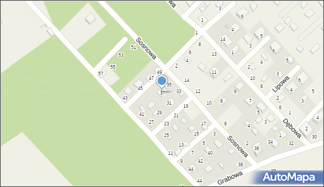 Zbychowo, Sosnowa, 37, mapa Zbychowo