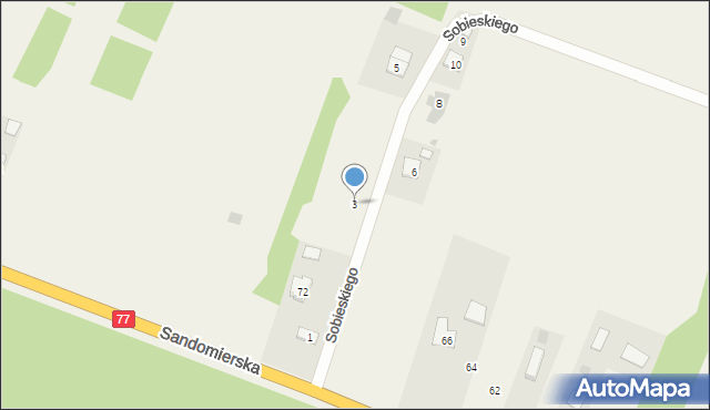 Zbydniów, Sobieskiego, 3, mapa Zbydniów