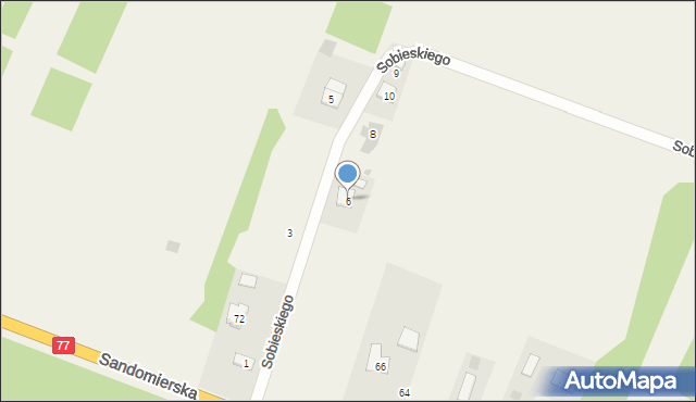 Zbydniów, Sobieskiego, 6, mapa Zbydniów