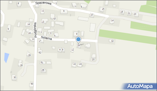 Zelczyna, Solarna, 14, mapa Zelczyna
