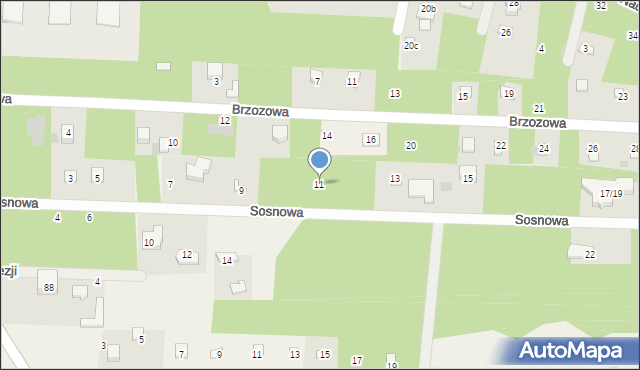 Żelechów, Sosnowa, 11, mapa Żelechów