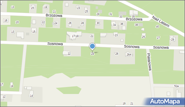 Żelechów, Sosnowa, 24, mapa Żelechów