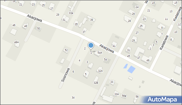 Żelków-Kolonia, Sosnowa, 1, mapa Żelków-Kolonia