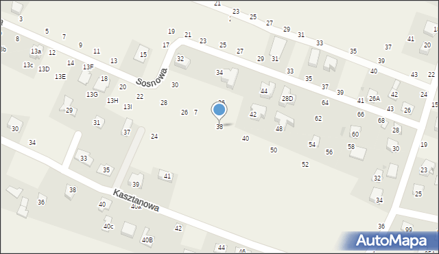 Zgłobice, Sosnowa, 38, mapa Zgłobice