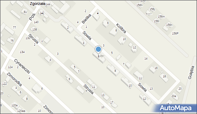 Zgorzała, Sowia, 6, mapa Zgorzała