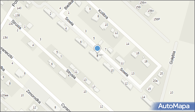 Zgorzała, Sowia, 8, mapa Zgorzała