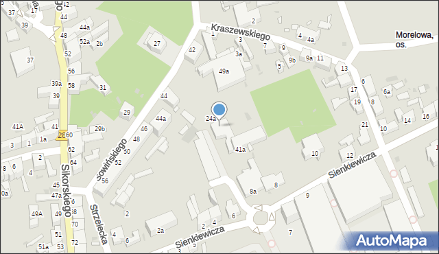 Zielona Góra, Sowińskiego Józefa, gen., 42a, mapa Zielona Góra