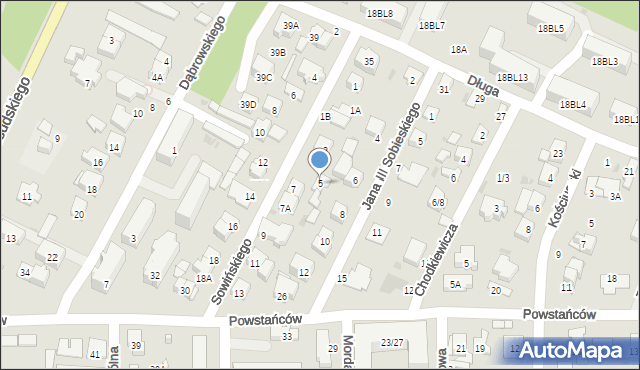 Zielonka, Sowińskiego Józefa, gen., 5, mapa Zielonka