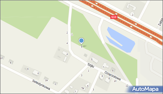 Zielonka, Sójki, 3, mapa Zielonka