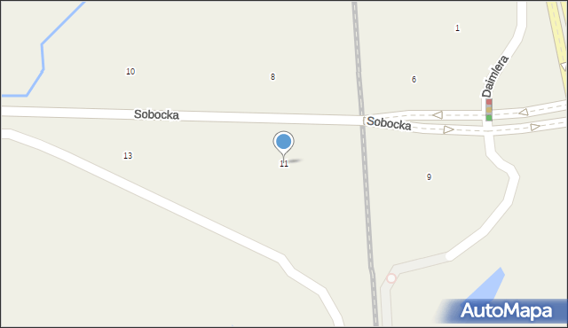 Złotkowo, Sobocka, 11, mapa Złotkowo