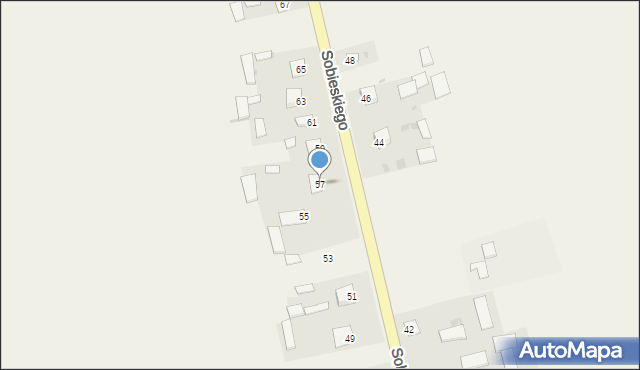 Żółkiewka-Osada, Sobieskiego, 57, mapa Żółkiewka-Osada