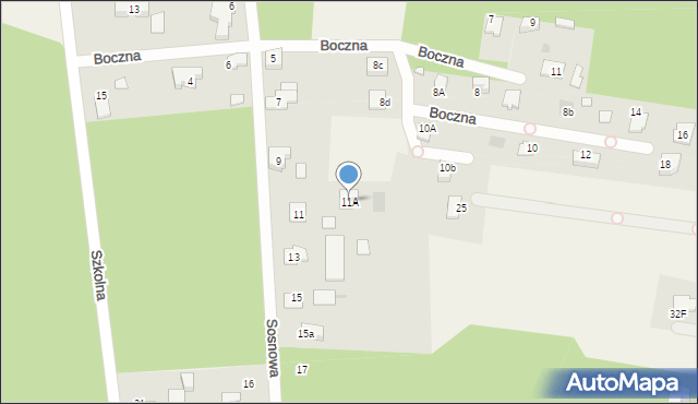 Żółwin, Sosnowa, 11A, mapa Żółwin