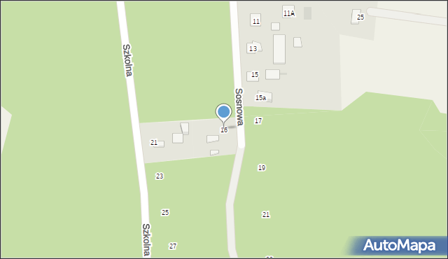 Żółwin, Sosnowa, 16, mapa Żółwin
