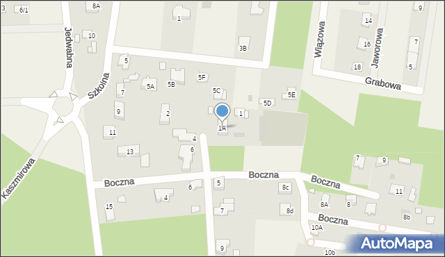 Żółwin, Sosnowa, 1A, mapa Żółwin