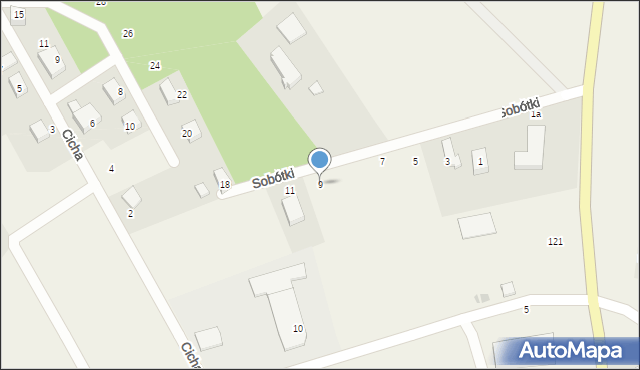 Żukowo, Sobótki, 9, mapa Żukowo