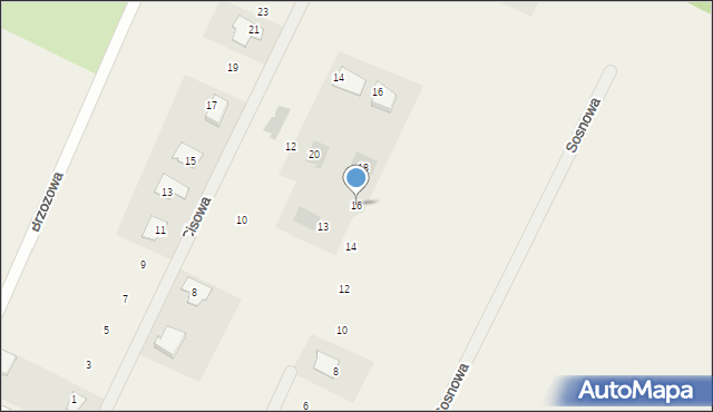 Żurczyn, Sosnowa, 16, mapa Żurczyn