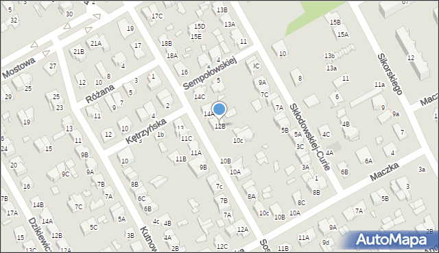 Żyrardów, Sosabowskiego Stanisława Franciszka, gen., 12B, mapa Żyrardów